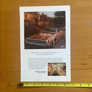 Vintage Ford Thunderbird Advertisement